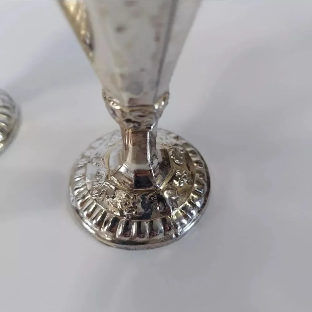 Vintage Trent Silver Plated Grape Vine Design Salt & Pepper Shakers Set of Two